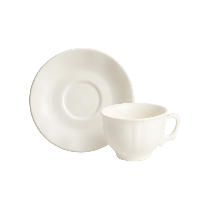 Taza Café Con Platillo Aurora Blanca
