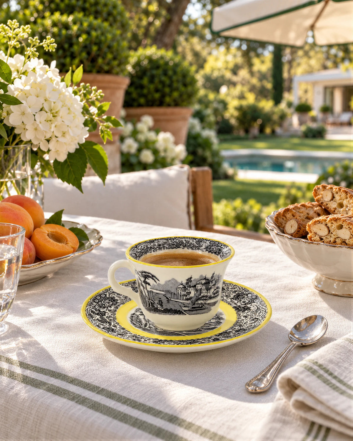 Taza Café Con Platillo N. Vistas Amarillo A. Stewart