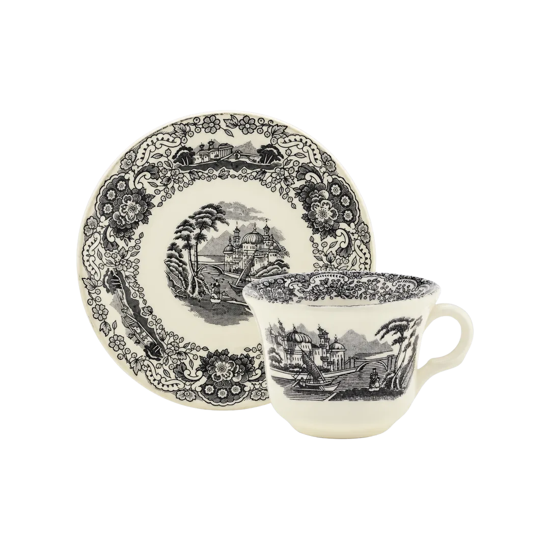 Negro Vistas Coffee Cup and Saucer