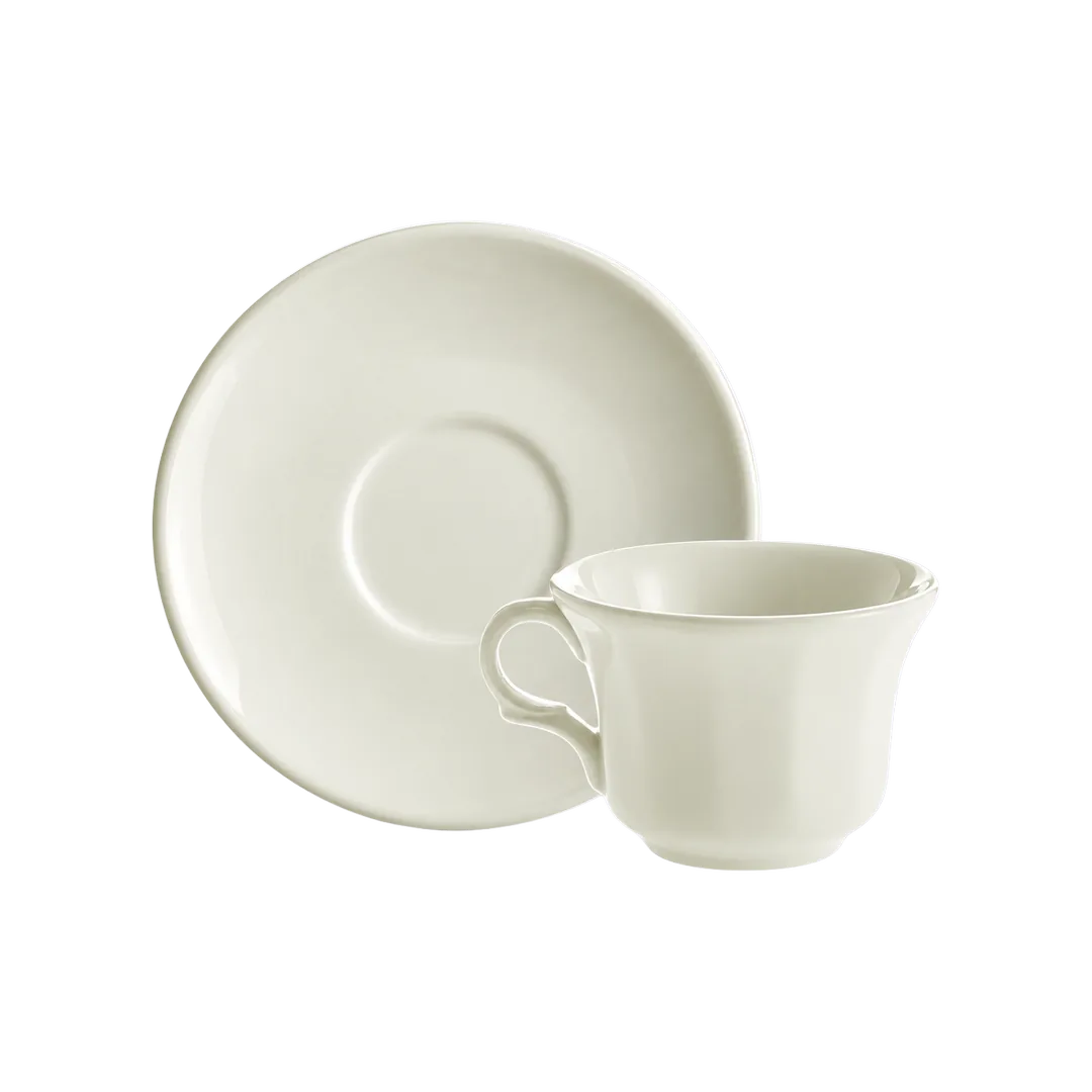 Ochavado Blanco Coffee Cup and Saucer
