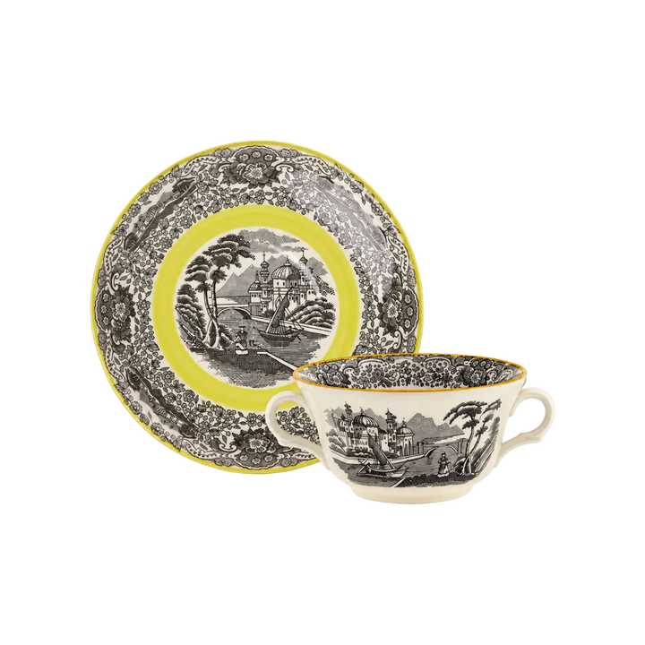 Taza Consomé Con Platillo N. Vistas Amarillo A. Stewart