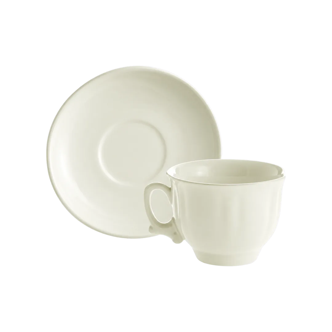 Ochavado Blanco Breakfast Cup and Saucer