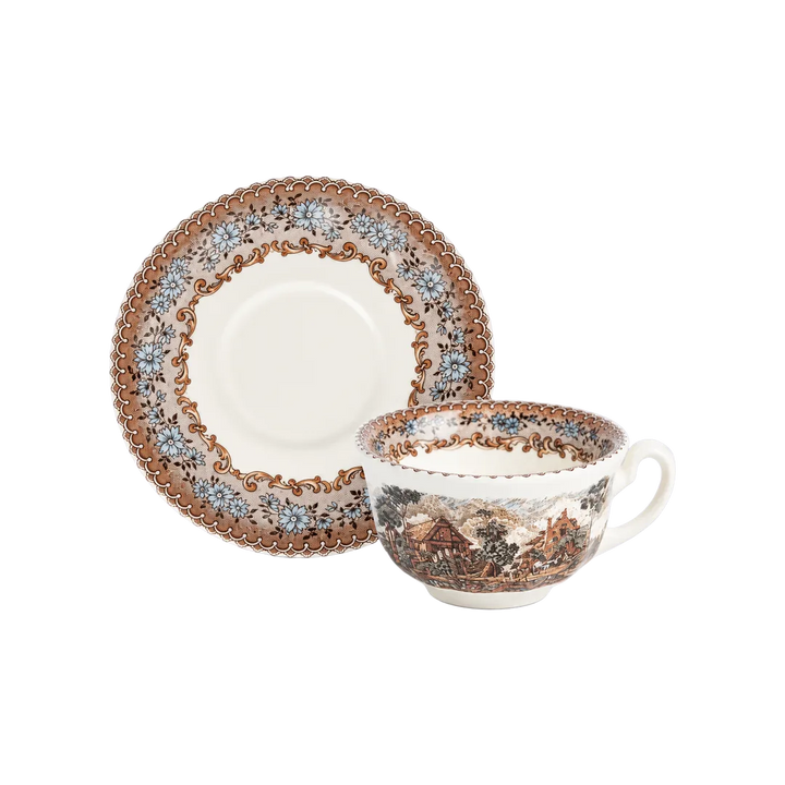 Taza Desayuno Con Platillo Viejo Molino
