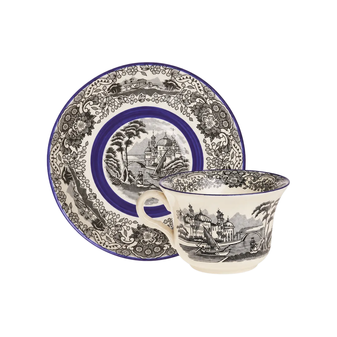 N. Vistas Azul A. Stewart Teacup and Saucer