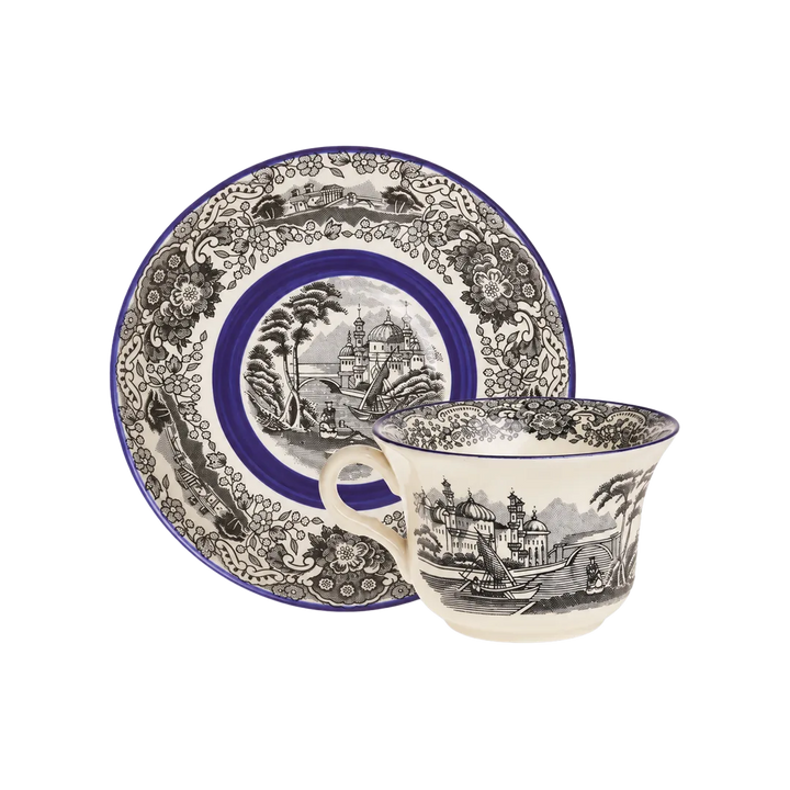 N. Vistas Azul A. Stewart Teacup and Saucer