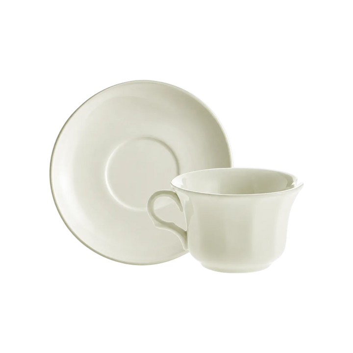 Ochavado Blanco Teacup and Saucer
