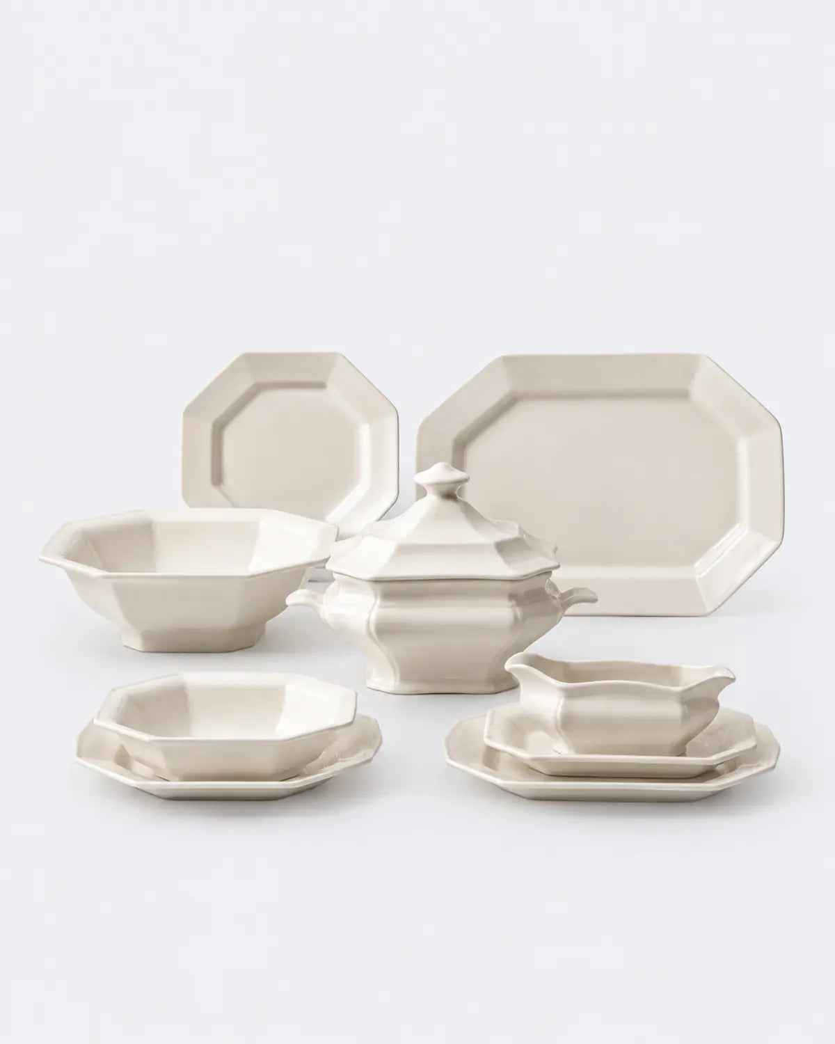 Vajilla Ochavada Blanco