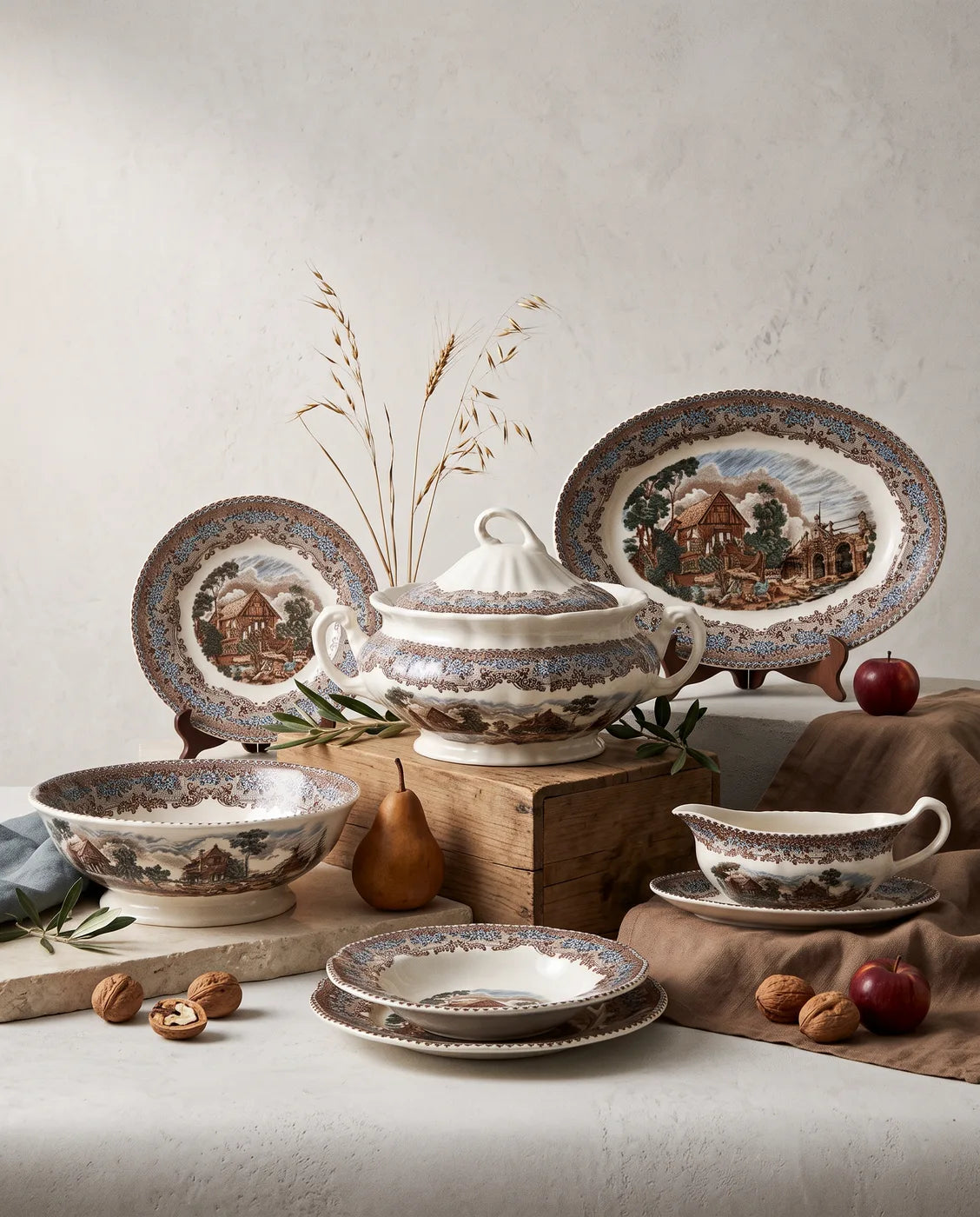 Viejo Molino Dinner Service — La Cartuja de Sevilla